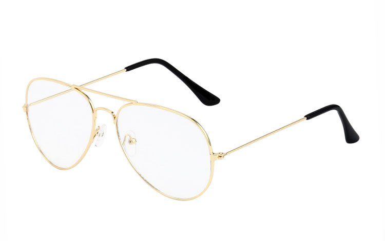 Dråbe / nørde brillen i guldfarvet stel - Design nr. 3518