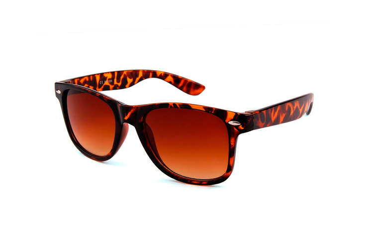 BØRNE solbrille i brun skildpadde / leopard spættet stel. - Design nr. 4427