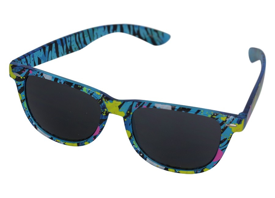 Wayfarer solbrille i gennemsigtig blå med farve - Design nr. 1154