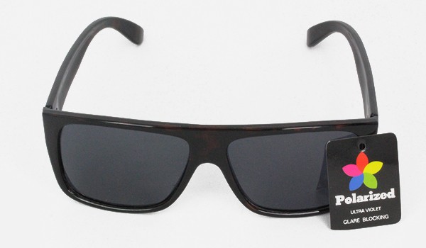 Mørk brun polaroid solbrille - Design nr. 3075