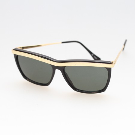Sort blank solbrille med guld øverst - Design nr. 281