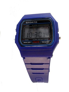 Mørkblå armbåndsur i casio look - Design nr. 