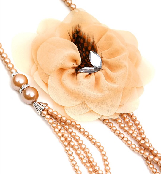 Smuk perlekæde/øreringe sæt i charleston look. (2 DELE) - Design nr. 85