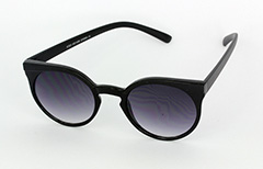 Sort enkelt solbrille. Rund form med kant - Design nr. 1020