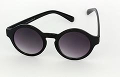 Rund mat sort solbrille i lækkert kraftig design - Design nr. 1108