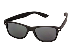 Sort mat wayfarer solbrille i enkelt design - Design nr. 1110