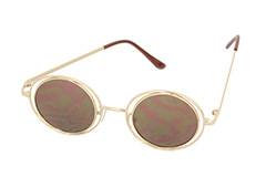 Rund Lennon solbriller i guld - Design nr. 1111