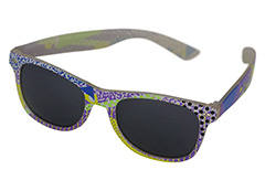 Farverig solbrille i wayfarer look - Design nr. 1144