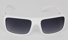 Hvid solbrille med rød detalje på stængerne - Design nr. 3092