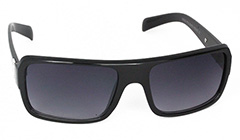 Sort solbrille til mænd med metal detalje - Design nr. 3093