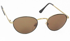 Sort og guld oval solbrille - Design nr. 3118