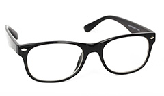 Lille og let sort wayfarer brille uden styrke - Design nr. 3130