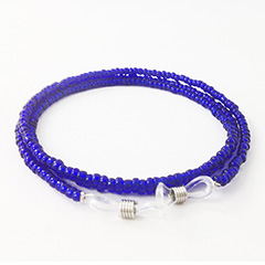 Brillesnor med perler i Mørk blå - Design nr. 3153