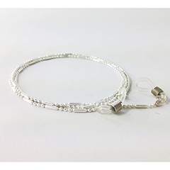 Brillekæde i smuk sølvfarvet kæde