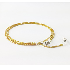 Brillekæde i smuk guldfarvet kæde - Design nr. 3167