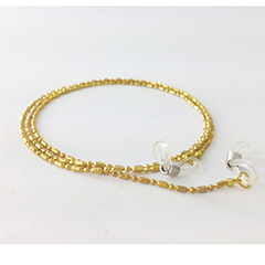 Brillekæde i feminin guldfarvet kæde - Design nr. 3168