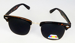 Clubmaster polaroid solbrille i skildpaddebrun  - Design nr. 3175