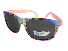 Børnesolbrille i fine farver med lyserød stænger?. UV beskyttelse (1-2 år) - Design nr. 367
