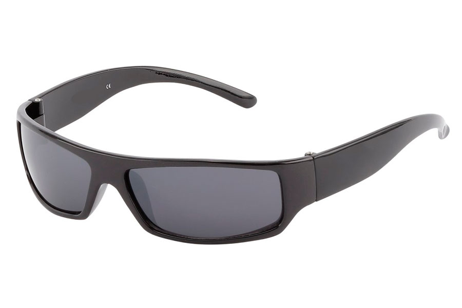 Polaroid solbrille i smalt sort maskulint design - Design nr. 3829