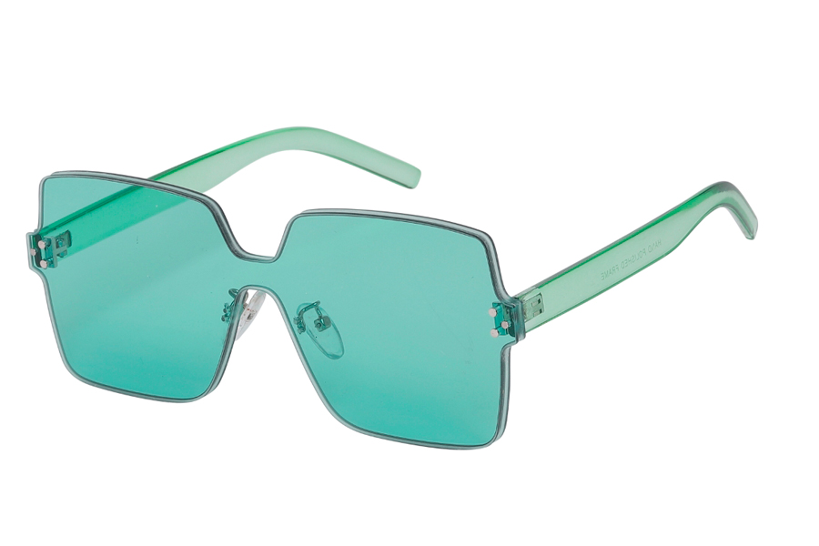 Stor oversize flad grøn solbrille - Design nr. s3921