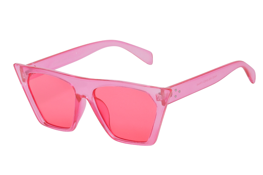 Pink cat-eye solbrille i markant spids design - Design nr. s3932