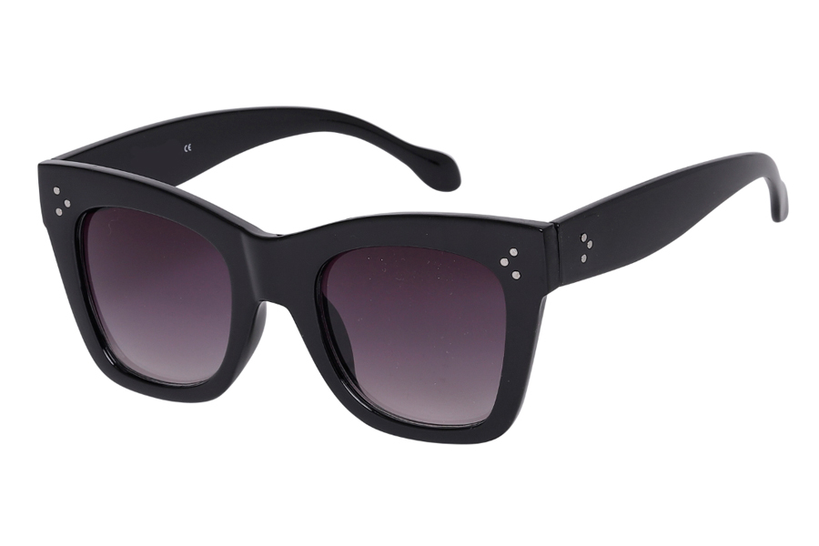 Feminin solbrille i sort cateye design. - Design nr. s3953