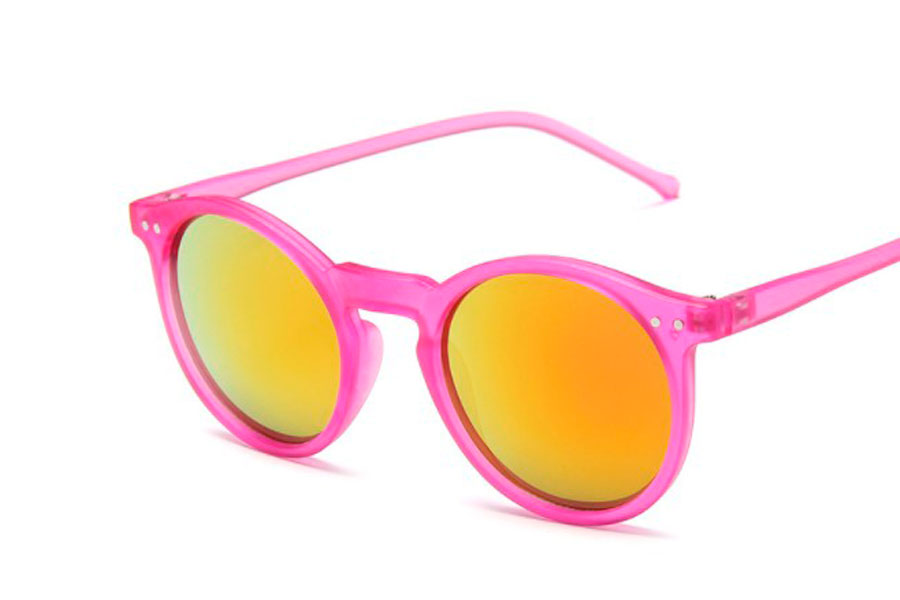 Lilla-lyserød solbrille i mat halv-transparent stel - Design nr. s4093