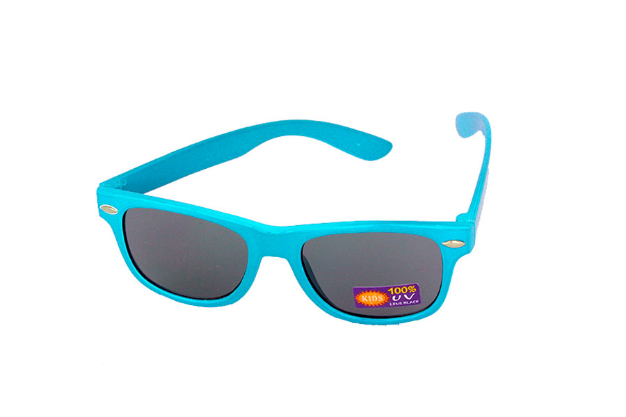 BØRNE Lysblå solbrille i wayfarer design. - Design nr. s4115