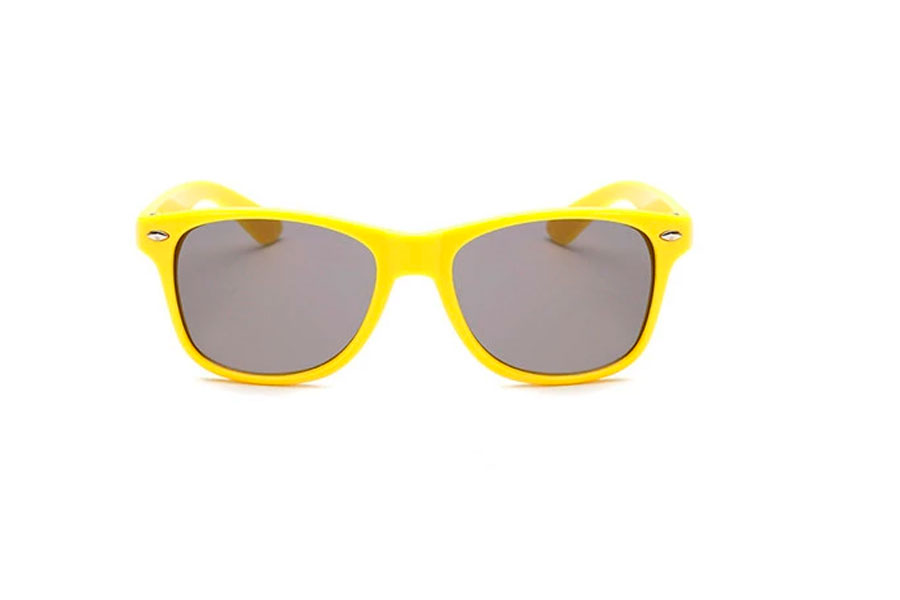 BØRNE solbrille i gult wayfarer design - Design nr. s4117