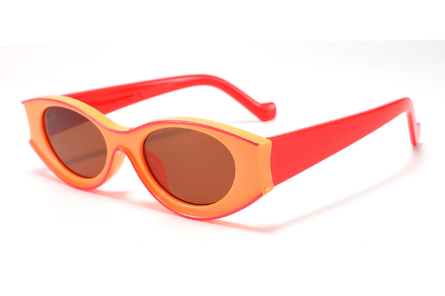 Orange/rød hipster-racer solbrille - Design nr. 4344