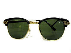 Clubmaster solbrille i sort og guld med skønne guld detaljer. - Design nr. 524