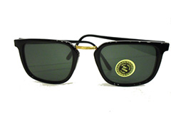 Sort mode solbrille i firkantet design med metal - Design nr. 533