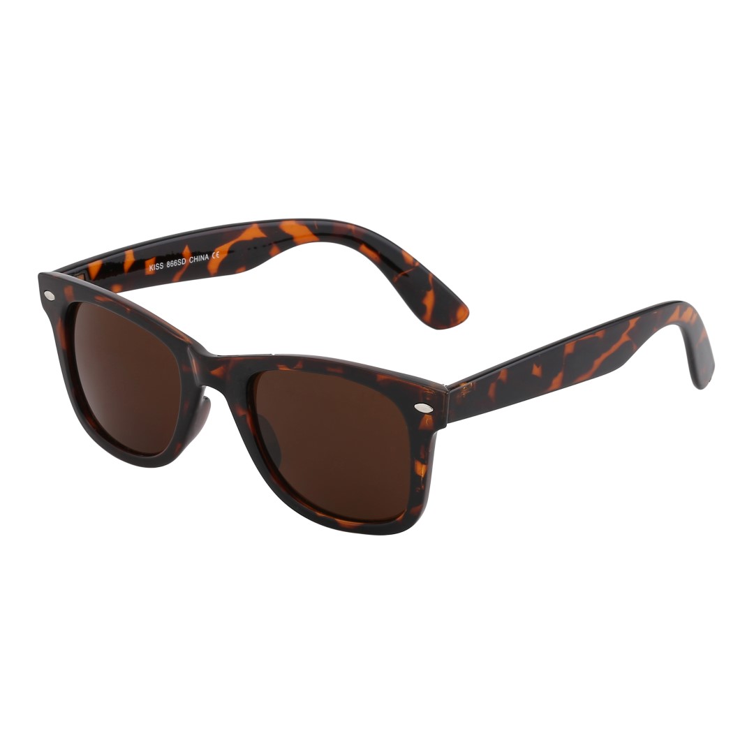 Brun wayfarer solbrille med brunt glas - Design nr. 535