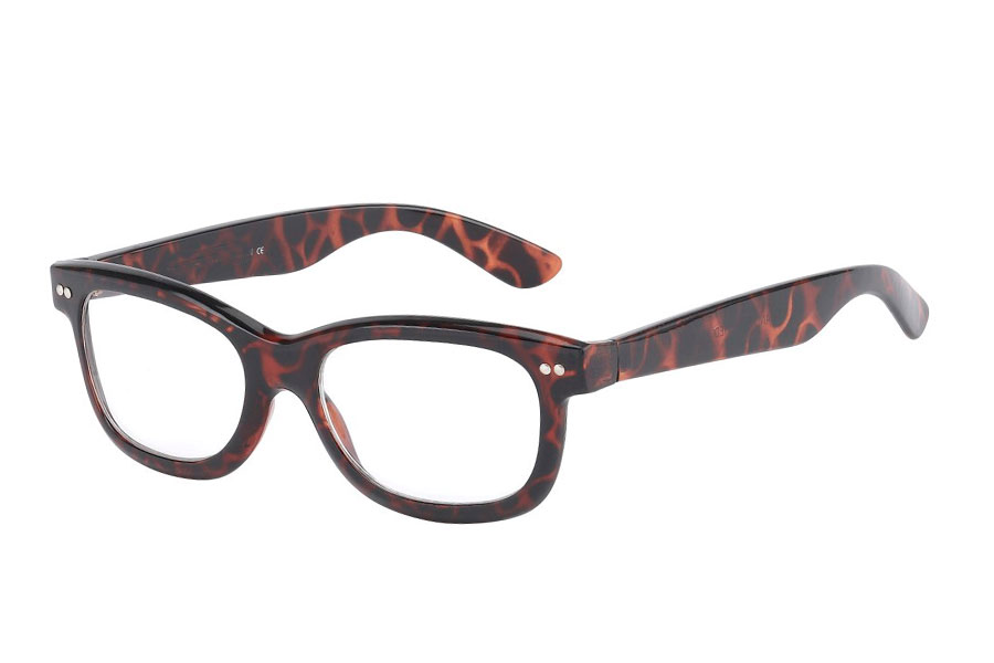 Brille uden styrke i kraftig skildpadde brun stel. - Design nr. 598
