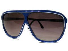 Blå herre millionaire solbrille med hvid stribe - Design nr. 851