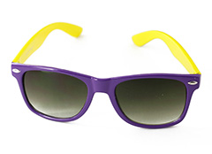 Lilla og gul wayfarer solbrille - Design nr. 904
