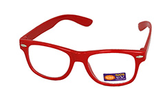 BØRNE brille uden styrke i rød wayfarer - Design nr. 939